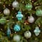 12ct. 4" Green & Silver Shatterproof Luxe Ornament Set